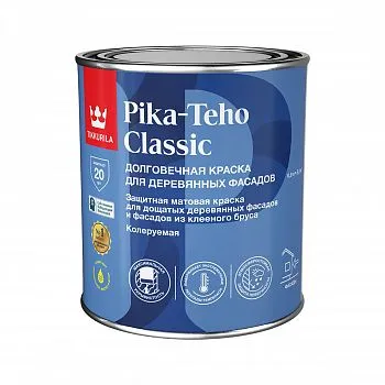 КРАСКА "PIKA-TEHO CLASSIC" БАЗА A  0,9 Л (1/6) ДЛЯ ДЕРЕВЯННЫХ ФАСАДОВ "ТИККУРИЛА"