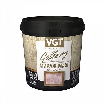 ШТУКАТУРКА ДЕКОРАТИВНАЯ "МИРАЖ" MAXI СЕРЕБРИСТО-БЕЛАЯ 1 КГ (6) "VGT GALLERY"