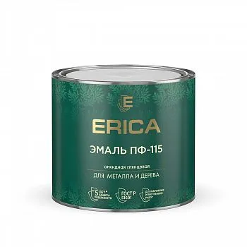 ЭМАЛЬ ПФ-115 "ERICA" ЗЕЛЕНОЕ ЯБЛОКО 1,8 КГ (6)