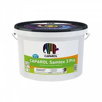 КРАСКА ИНТЕРЬЕРНАЯ "SAMTEX 3 PRO" БАЗА 1 (БЕЛАЯ)  1,25 Л (1) "CAPAROL"