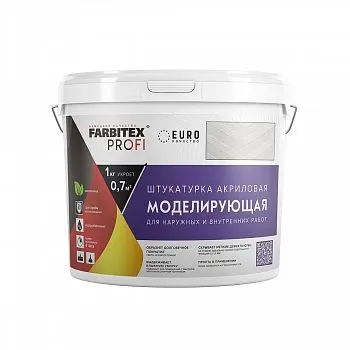 ШТУКАТУРКА МОДЕЛИРУЮЩАЯ 13 КГ / 8,1 Л (1) "FARBITEX PROFI"