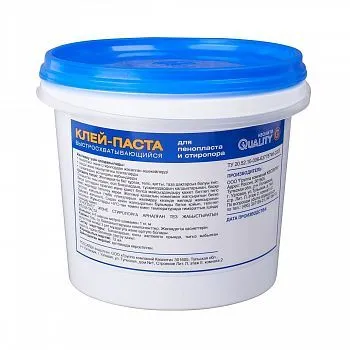 КЛЕЙ-ПАСТА ДЛЯ ПЕНОПЛАСТА И СТИРОПОРА 1,5 КГ (9) "QUALITY"