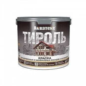 КРАСКА ФАСАДНАЯ "АКВАТЕКС ТИРОЛЬ" БАЗА А 2,5 Л (1) "РОГНЕДА"