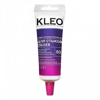 КЛЕЙ ДЛЯ СТЫКОВ ОБОЕВ "STRONG" 80 Г (1/12) "KLEO"