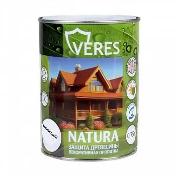 ПРОПИТКА ДЕКОРАТИВНАЯ "NATURA" БЕСЦВЕТНЫЙ 0,75 Л (1/8) "VERES"