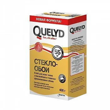 КЛЕЙ "QUELYD" ДЛЯ СТЕКЛООБОЕВ 400 Г (12) РОССИЯ