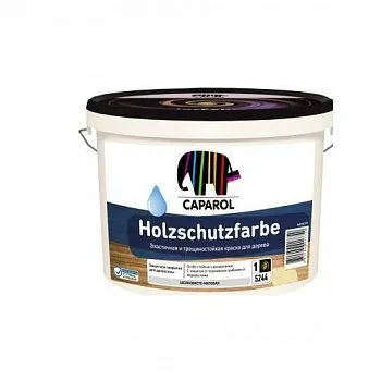 КРАСКА ПО ДЕРЕВУ "HOLZSCHUTZFARBE PRO" БАЗА 1 (БЕЛАЯ) 1,25 Л (1) "CAPAROL"