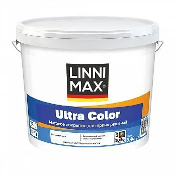 КРАСКА ИНТЕРЬЕРНАЯ "ULTRA COLOR" БАЗА 3 (БЕСЦВЕТНАЯ) 8,46 Л (1) "LINNIMAX" 948105625