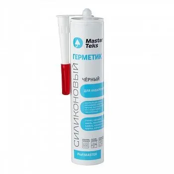 ГЕРМЕТИК "PROFIMASTER" СИЛИКОН. ДЛЯ АКВАРИУМОВ 290 МЛ ЧЕРНЫЙ (1/12) "MASTERTEKS"