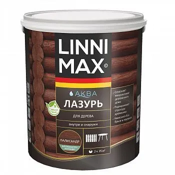 ЛАЗУРЬ ДЕРЕВОЗАЩИТНАЯ "АКВА" ПАЛИСАНДР 2,5 Л (1) "LINNIMAX"