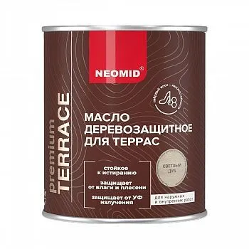МАСЛО ДЛЯ ТЕРРАС "TERRACE" ДУБ СВЕТЛЫЙ 0,75 Л (1/12) "NEOMID"