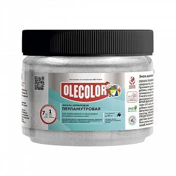 ЭМАЛЬ АКРИЛОВАЯ ПЕРЛАМУТРОВАЯ ЗОЛОТОЙ ЖЕМЧУГ 0,1 КГ (1/24) "OLECOLOR"