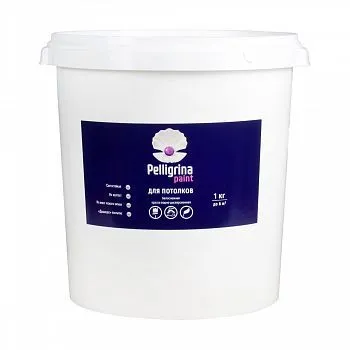 КРАСКА АКРИЛ. ДЛЯ ПОТОЛКОВ БЕЛОСНЕЖНАЯ 45 КГ (1) "PELLIGRINA PAINT"
