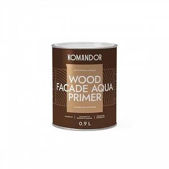 ГРУНТОВКА-АНТИСЕПТИК "WOOD FACADE AQUA PRIMER" 0,9 Л (1/6) "KOMANDOR"