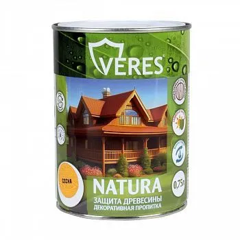 ПРОПИТКА ДЕКОРАТИВНАЯ "NATURA" СОСНА 0,75 Л (1/8) "VERES"