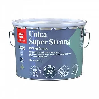 ЛАК ЯХТНЫЙ ПОЛУМАТОВЫЙ "UNICA SUPER STRONG 20" EP 9 Л (1) "ТИККУРИЛА"