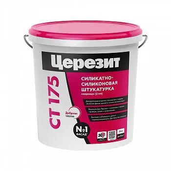 ШТУКАТУРКА СИЛИКАТНО-СИЛИКОН. "КОРОЕД" 2 ММ CT 175 (ТРАНСПАРЕНТ. БАЗА) 25 КГ (1) "CERESIT"
