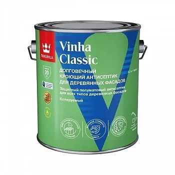 АНТИСЕПТИК "VINHA CLASSIC" БАЗА А  2,7 Л ФАСАДНЫЙ КРОЮЩИЙ (1/6) "ТИККУРИЛА"