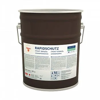 ГРУНТ- ЭМАЛЬ АНТИКОРРОЗИОННАЯ "RAPIDSHUTZ SM" КРАСНЫЙ (RAL 3000) 10 Л (1) "ALPINA"
