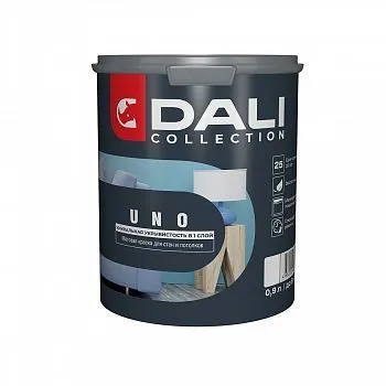 КРАСКА "DALI COLLECTION" UNO ДЛЯ СТЕН И ПОТОЛКОВ УКРЫВИСТАЯ БАЗА С 0,9 Л (1/6) "РОГНЕДА"