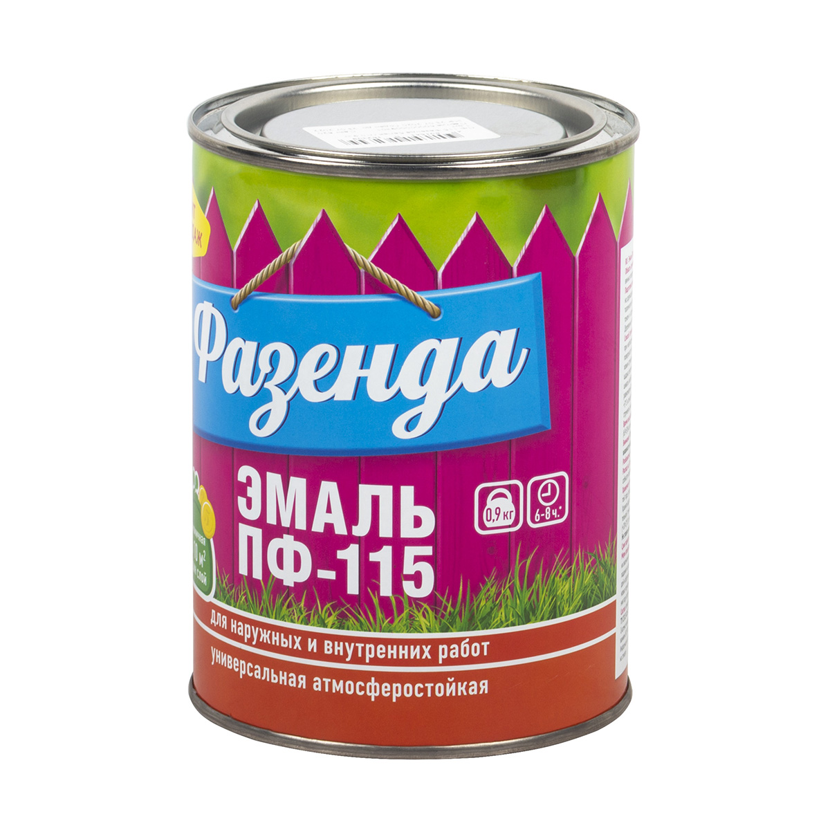 ЭМАЛЬ "ФАЗЕНДА" ПФ-115 ЧЕРНАЯ 0,9 КГ (1/14) ТЕКС