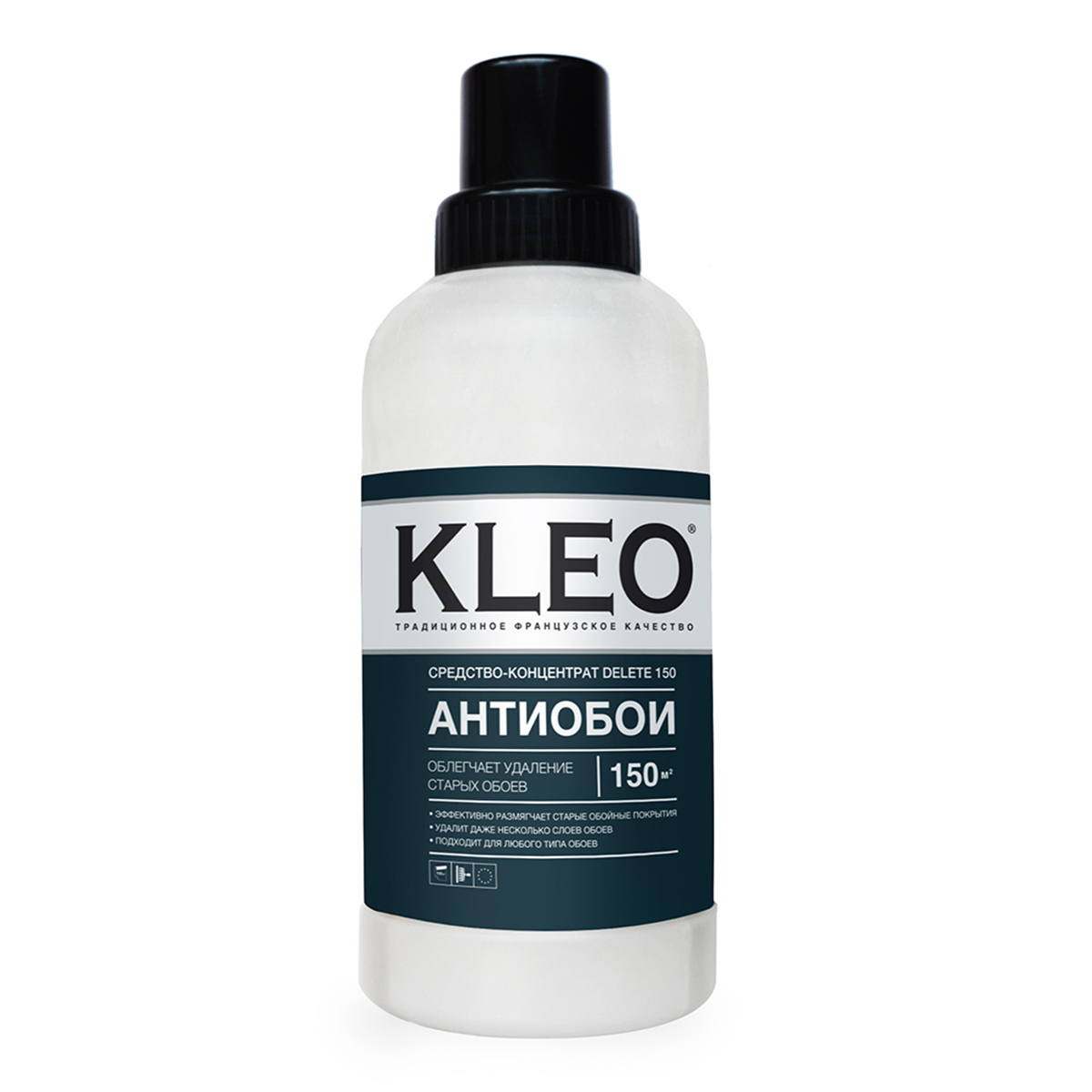 СРЕДСТВО ДЛЯ СНЯТИЯ ОБОЕВ "DELETE 150" АНТИОБОИ 500 МЛ (1/6) "KLEO"
