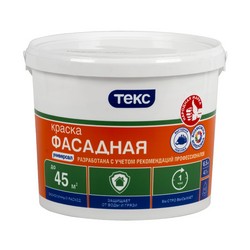 КРАСКА В/Д УНИВЕРС. ДЛЯ ФАСАДОВ И ИНТЕРЬЕРОВ  4,2 Л/6,5 КГ (1) ТЕКС