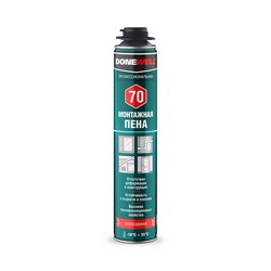 ПЕНА МОНТАЖНАЯ "DONEWELL 70" ПРОФИ 1000 МЛ/950 Г ВСЕСЕЗОННАЯ (1/12)
