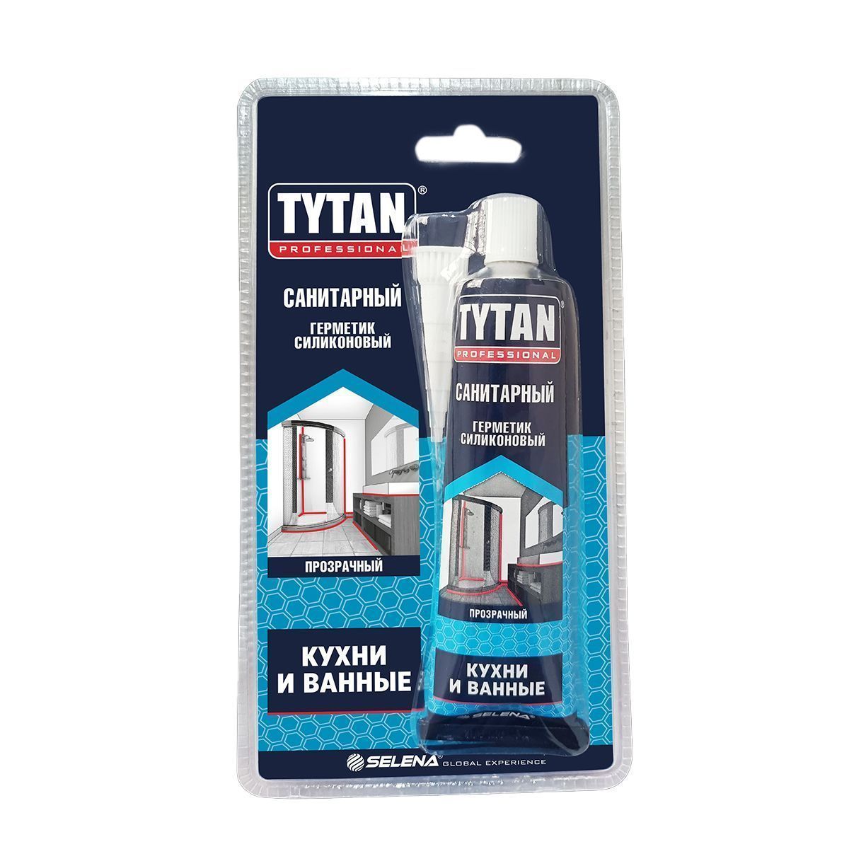 ГЕРМЕТИК СИЛИКОН. САНИТАРНЫЙ ПРОЗРАЧН. 85 МЛ (24) "TYTAN PROFESSIONAL"