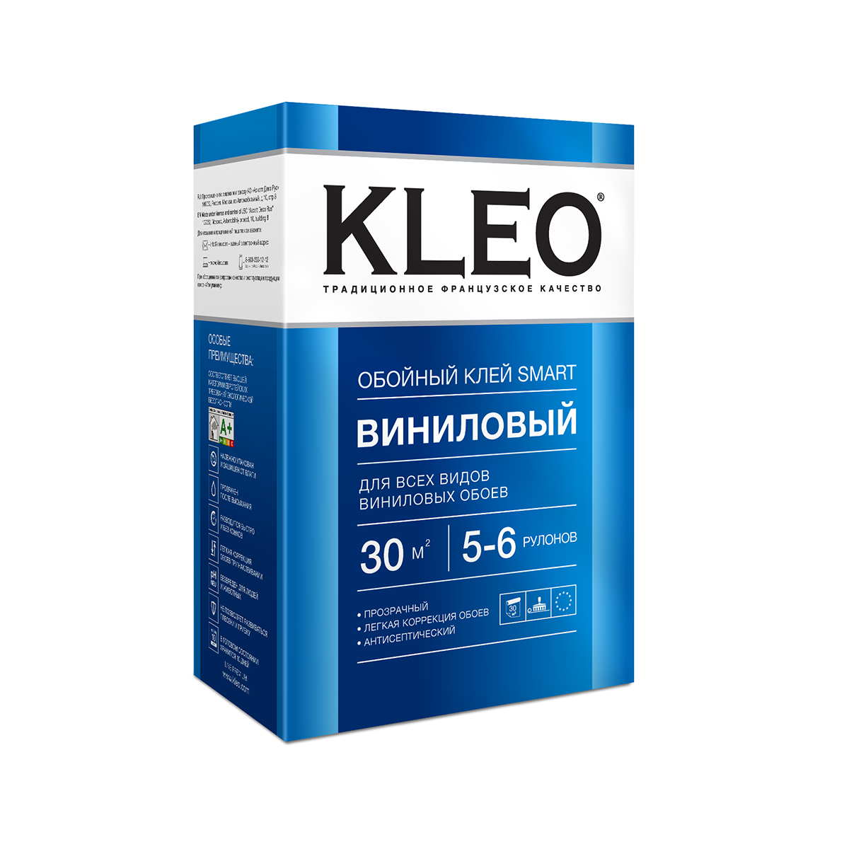КЛЕЙ ДЛЯ ВИНИЛОВЫХ ОБОЕВ "SMART" 150 Г (1/20) "KLEO"