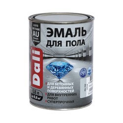 ЭМАЛЬ ДЛЯ ПОЛА АЛКИДНО-УРЕТАН. "DALI" КРАСНО-КОРИЧНЕВАЯ  0,8 Л (1/6) "РОГНЕДА"