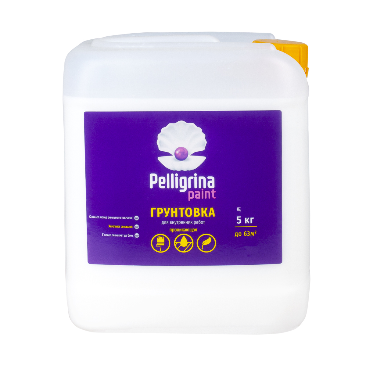ГРУНТОВКА ПРОНИК. ДЛЯ ВНУТР. РАБОТ  5 КГ (1) "PELLIGRINA PAINT"