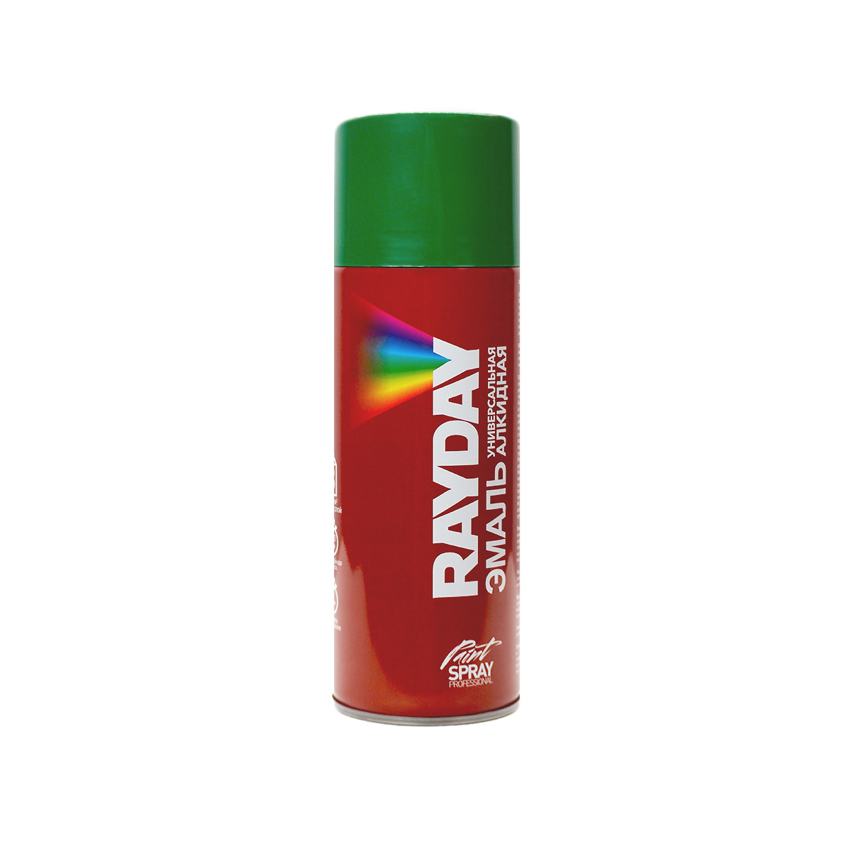 КРАСКА АЭРОЗОЛЬ АЛКИДНАЯ RAL 6024 ЗЕЛЕНАЯ 520 МЛ (1/12) "RAYDAY" RD-038