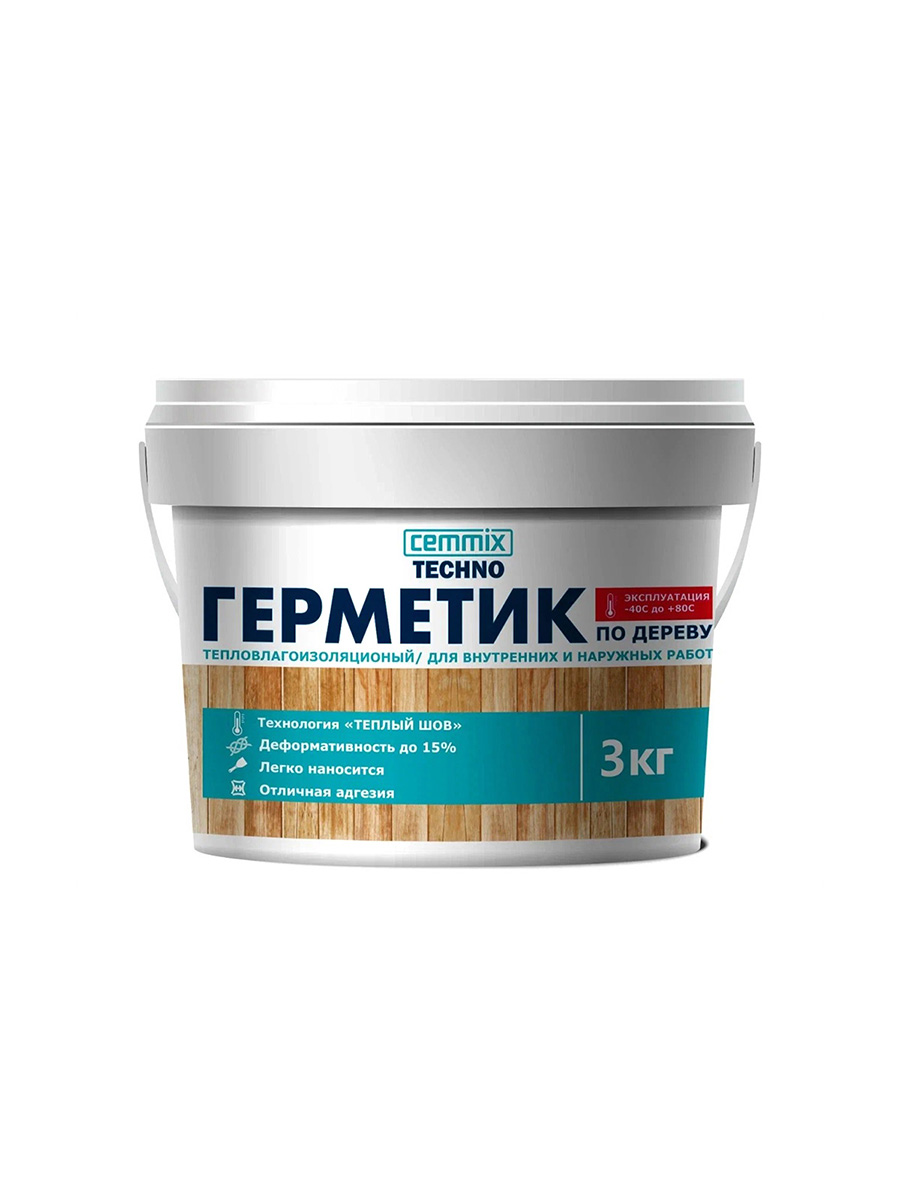 ГЕРМЕТИК АКРИЛОВЫЙ "ТЕПЛЫЙ ШОВ" 3 КГ МЕДОВЫЙ (1) "CEMMIX"