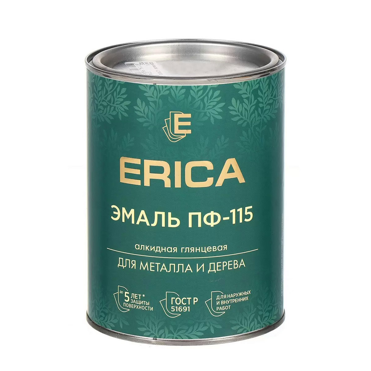 ЭМАЛЬ ПФ-115 "ERICA" КОРИЧНЕВАЯ 1,8 КГ (6)