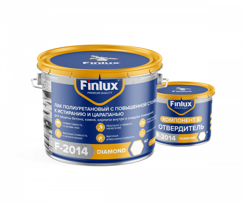 Finlux F-2014 Dimond /Финлюкс Ф-2014 Алмаз Запечатывающий двухкомпонентный полиуретановый лак