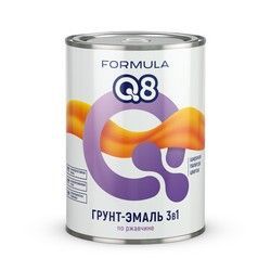 ГРУНТ- ЭМАЛЬ ПО РЖАВЧИНЕ "FORMULA Q8"  ЧЕРНАЯ  0,9 КГ (1/14)