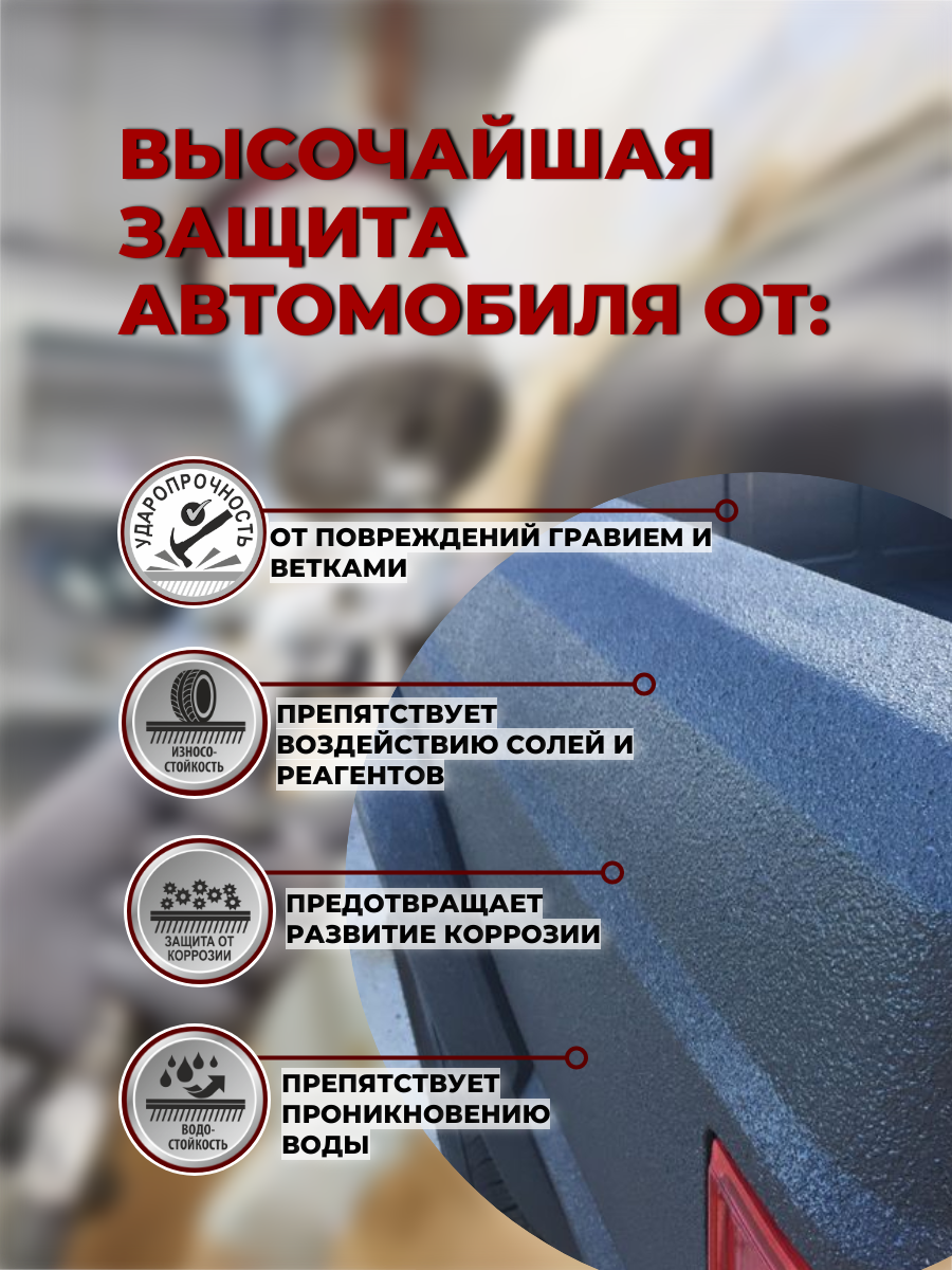Бронекор (защита автомобиля полуглянцевое сверхпрочное полиуретановое покрытие)