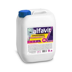 ГРУНТОВКА ГЛУБОКОГО ПРОНИК. ДЛЯ НАРУЖ./ВНУТР. РАБОТ "ALFAVIT" 9 Л (1) СЕРИЯ АЛЬФА