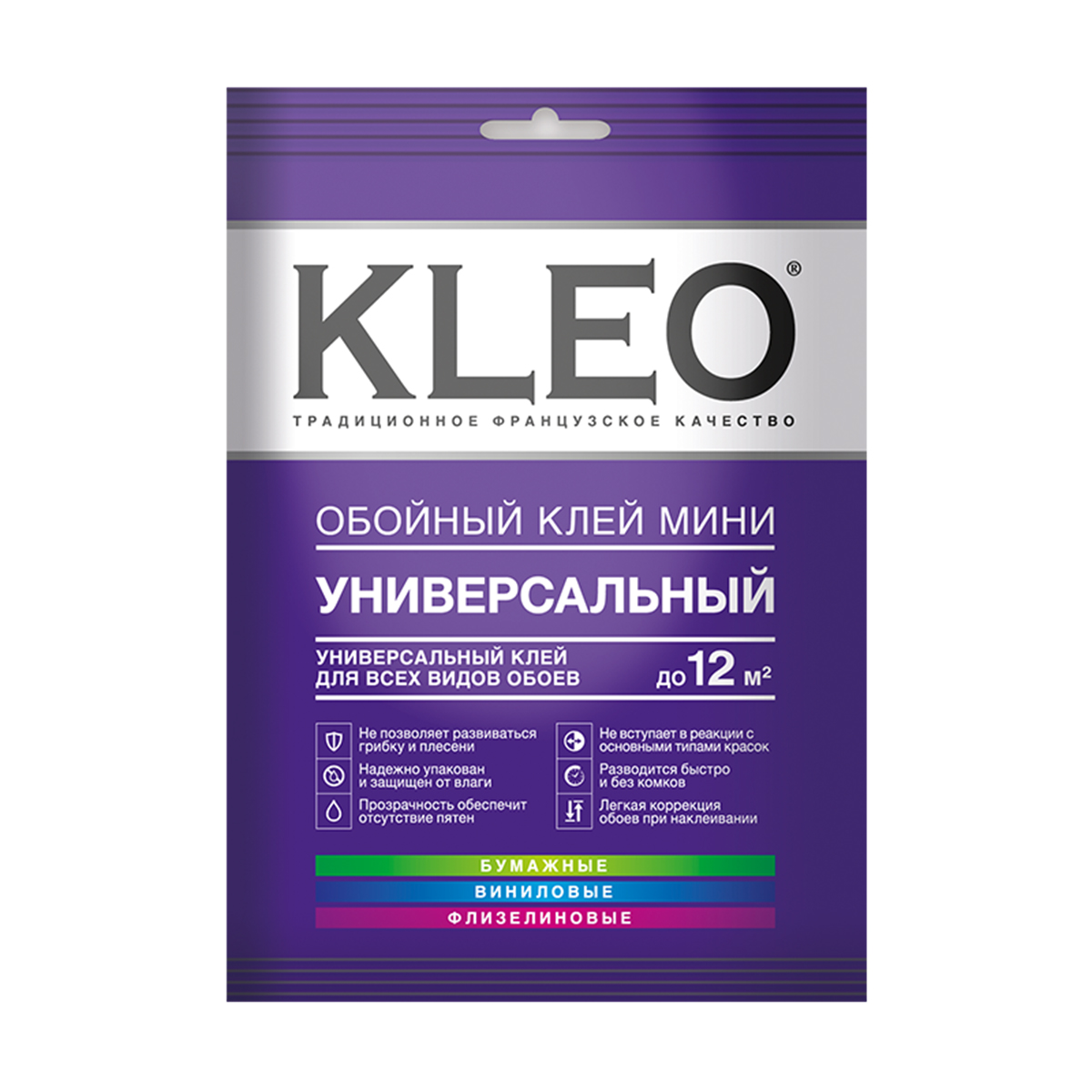 КЛЕЙ ДЛЯ ОБОЕВ УНИВЕРСАЛЬНЫЙ "МИНИ" 60 Г (1/60) "KLEO"