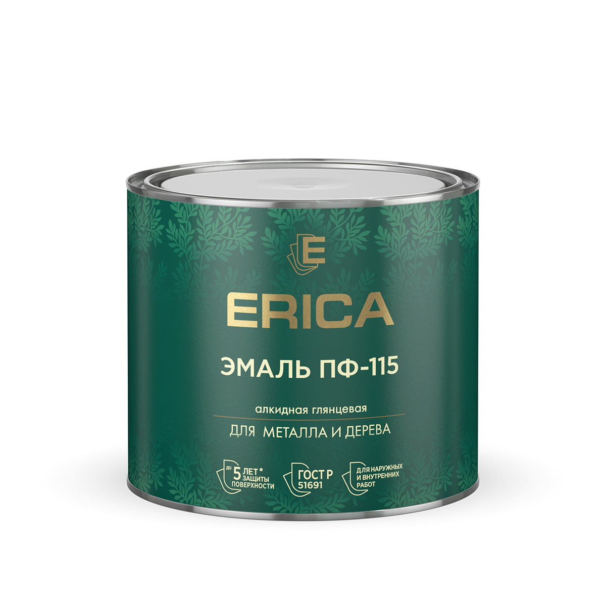 ЭМАЛЬ ПФ-115 "ERICA" ПАРИЖСКАЯ ЗЕЛЕНЬ 1,8 КГ (6)