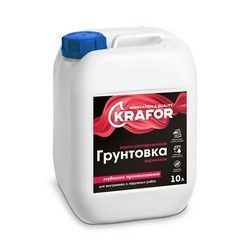 ГРУНТОВКА ГЛУБОКОГО ПРОНИК. УНИВЕРС.  5 Л (1) "KRAFOR" ( КРАСНАЯ ЭТИК.)