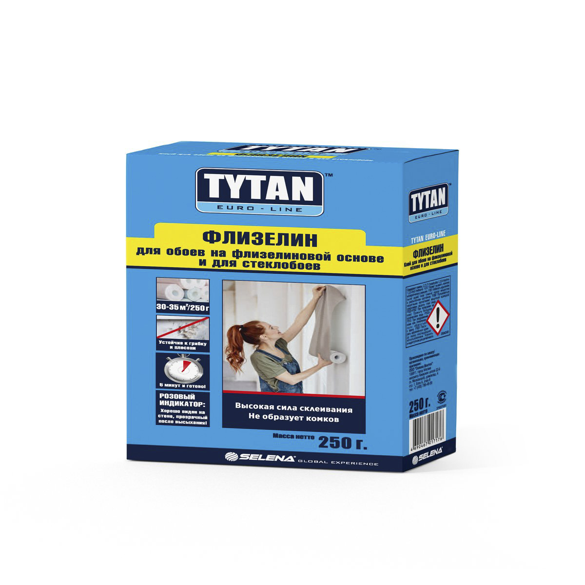 КЛЕЙ ДЛЯ ФЛИЗЕЛИНОВЫХ И СТЕКЛООБОЕВ 250 Г (12) "TYTAN EURO-LINE"