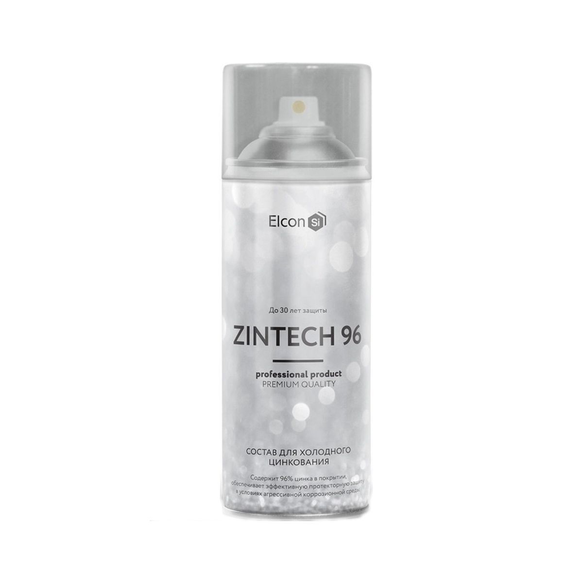 ГРУНТ АЭРОЗОЛЬ ЦИНКОНАПОЛНЕННЫЙ (СОСТАВ ДЛЯ ХОЛОДНОГО ЦИНКОВАНИЯ) "ZINTECH 96" СЕРЫЙ 520 МЛ (1/12) "ELCON"