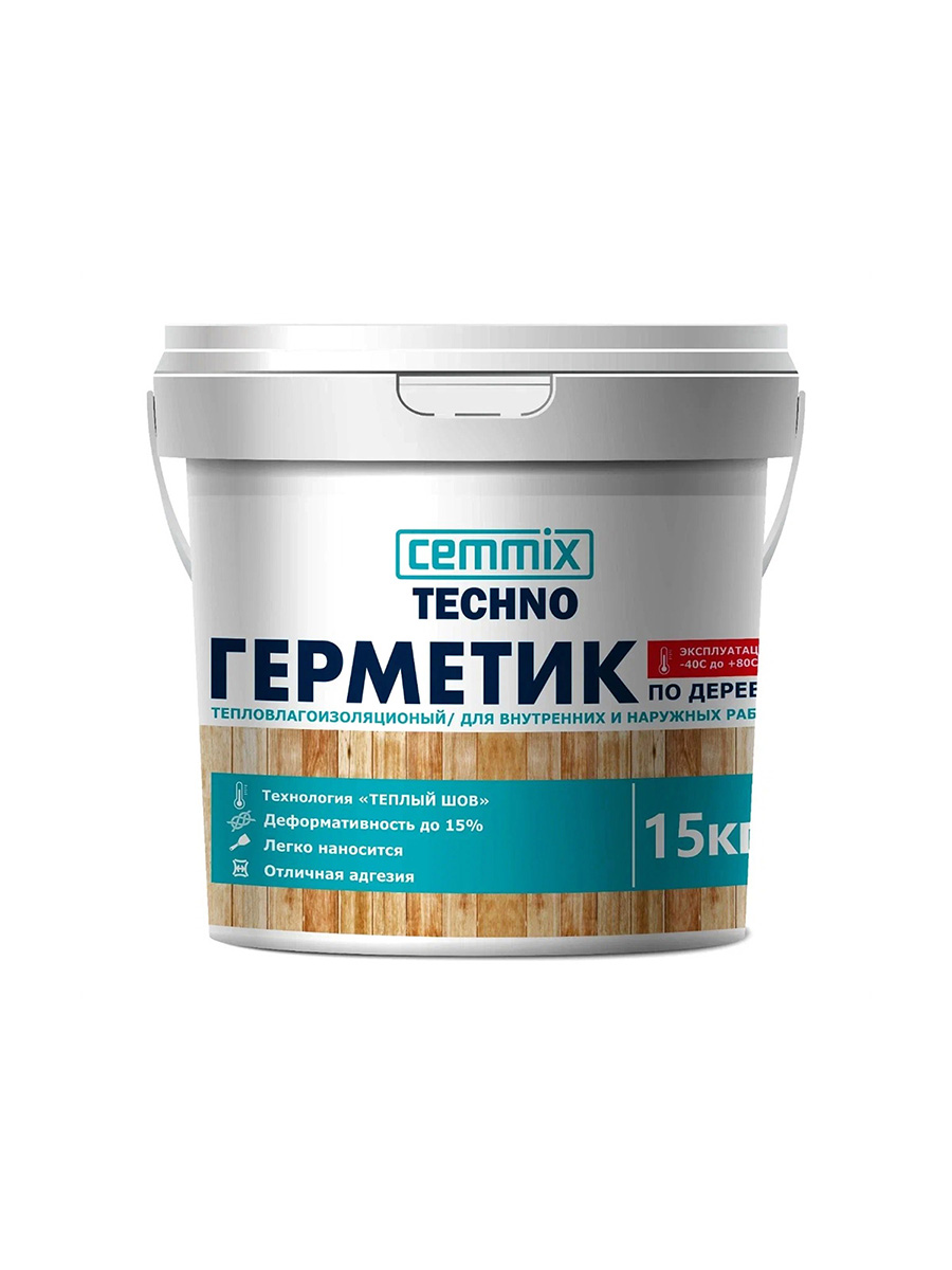 ГЕРМЕТИК АКРИЛОВЫЙ "ТЕПЛЫЙ ШОВ" 15 КГ СОСНА (1) "CEMMIX"