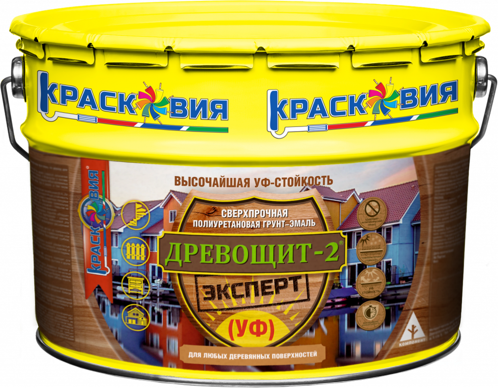 Древощит-2 Эксперт (УФ) (полиуретановая УФ-стойкая грунт-эмаль для дерева)