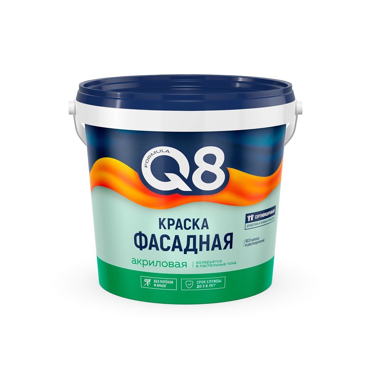КРАСКА В/Д ФАСАДНАЯ "FORMULA Q8"  1,4 КГ (1/8)