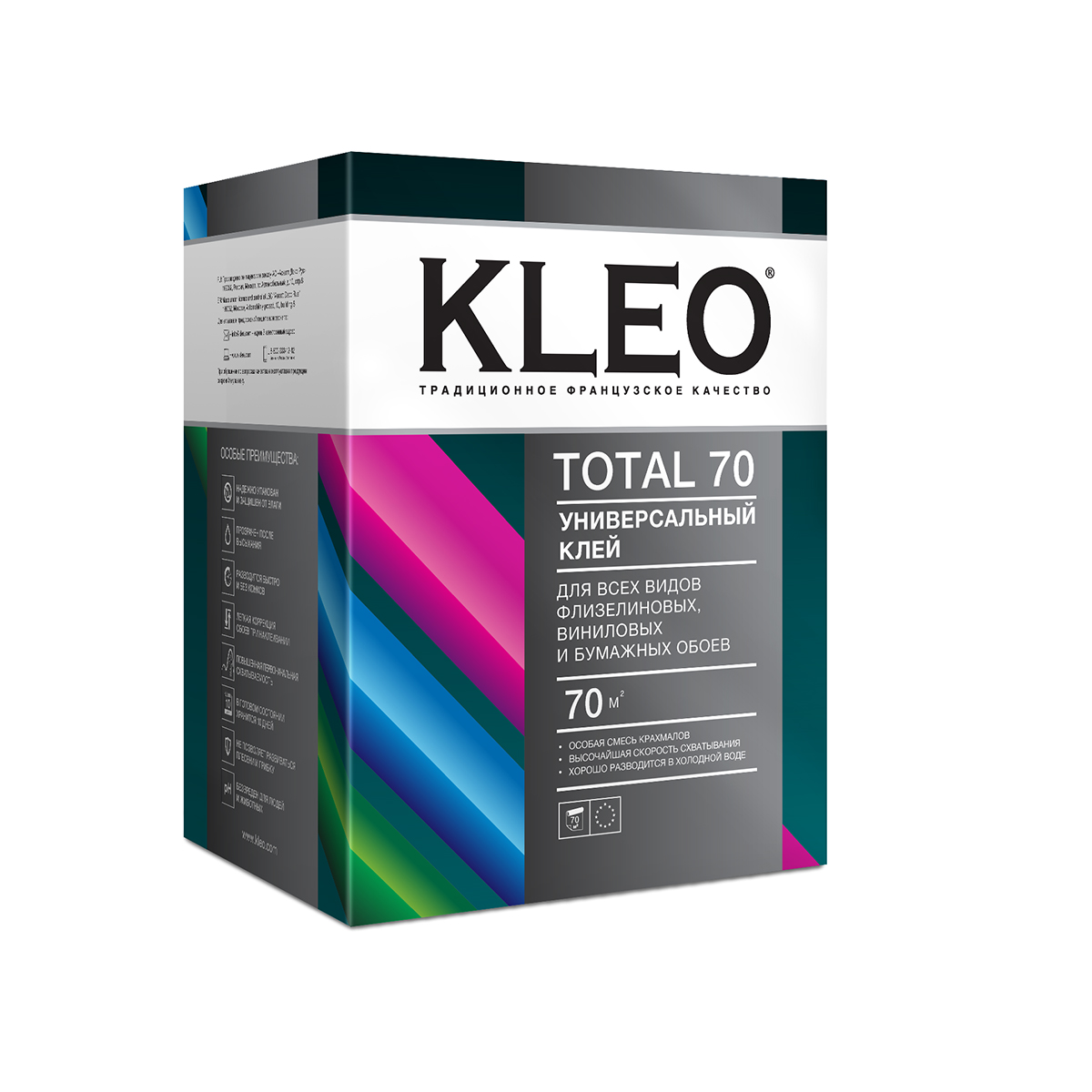 КЛЕЙ ДЛЯ ОБОЕВ УНИВЕРСАЛЬНЫЙ "TOTAL" 500 Г (1/12) "KLEO"
