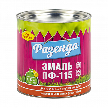 ЭМАЛЬ "ФАЗЕНДА" ПФ-115 ЗЕЛЕНАЯ 2,7 КГ (1/6) ТЕКС