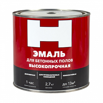 ЭМАЛЬ ДЛЯ БЕТОННЫХ ПОЛОВ ЗЕЛЕНАЯ 2,7 КГ (1/6) "H"